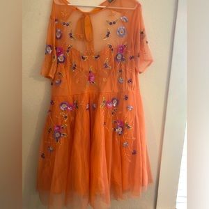 Gorgeous coral/orange dress from ASOS. Size 18.